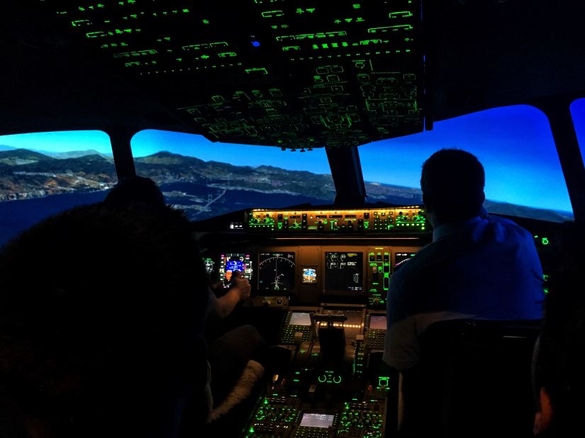 airplane cockpit